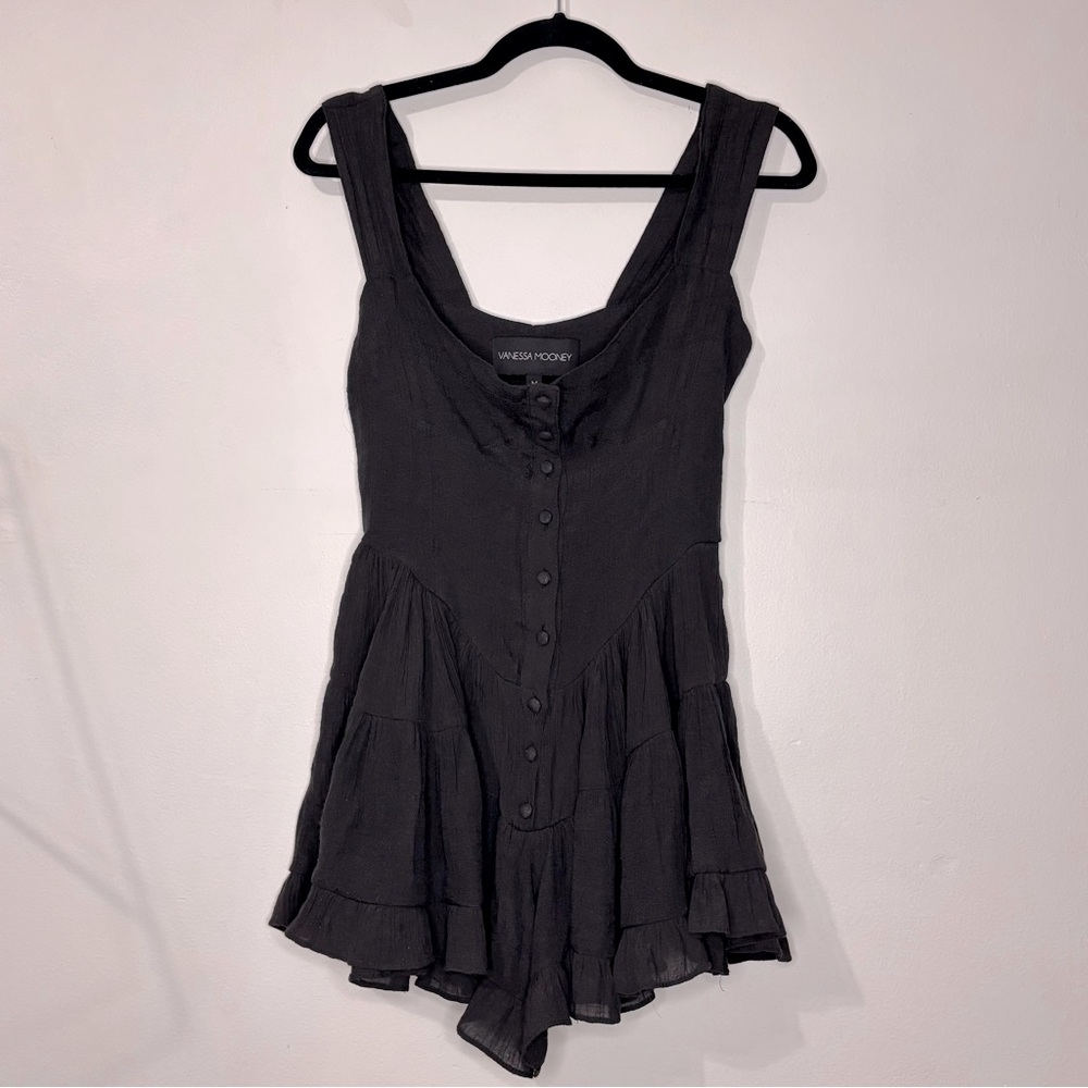 THE ELISABETH ROMPER DRESS - BLACK
